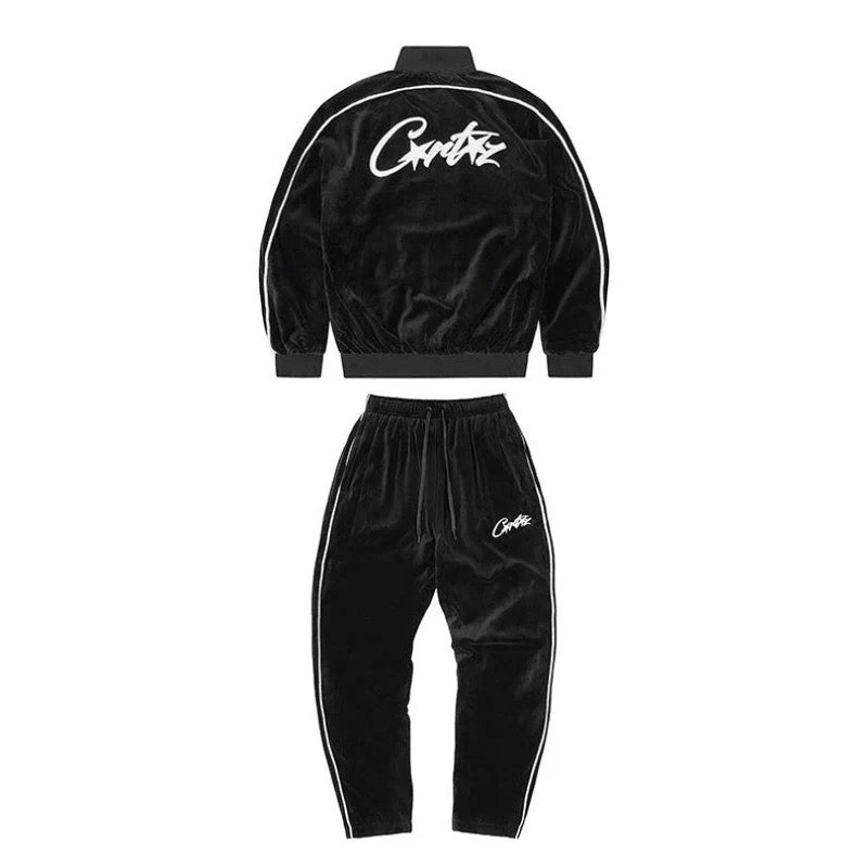 'CRTZ' Velvet Tracksuit - Style Outlet
