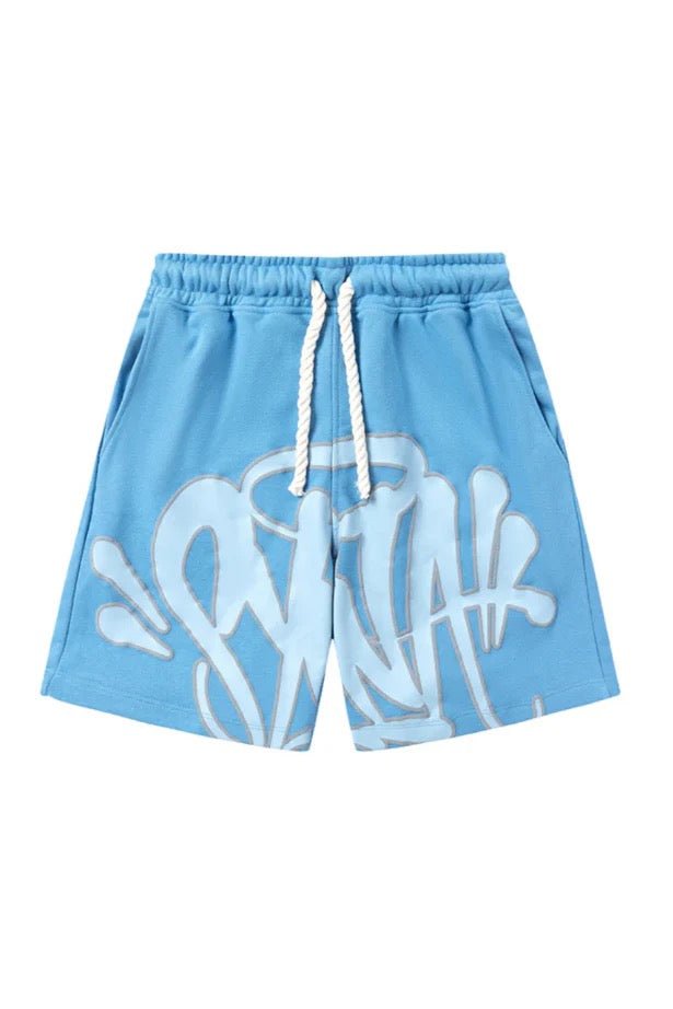 'Graffiti' Short Set Babyblue - Style Outlet