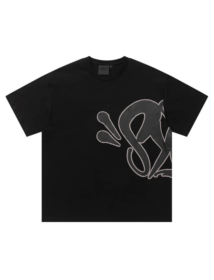 'Graffiti' Short Set Black - Style Outlet