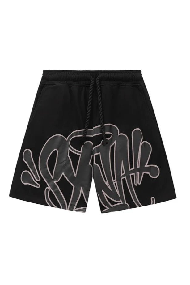 'Graffiti' Short Set Black - Style Outlet