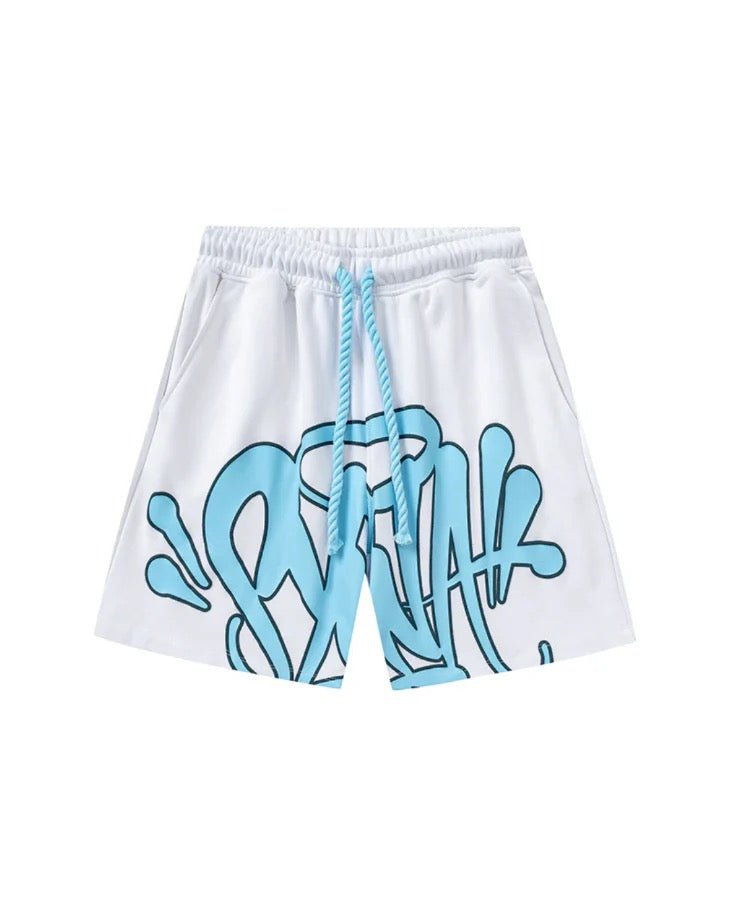 'Graffiti' Short Set Blue - Style Outlet