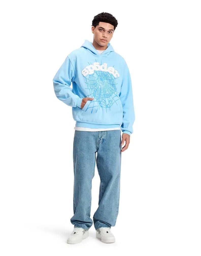 'Sp5der' Hoodie Babyblue - Style Outlet