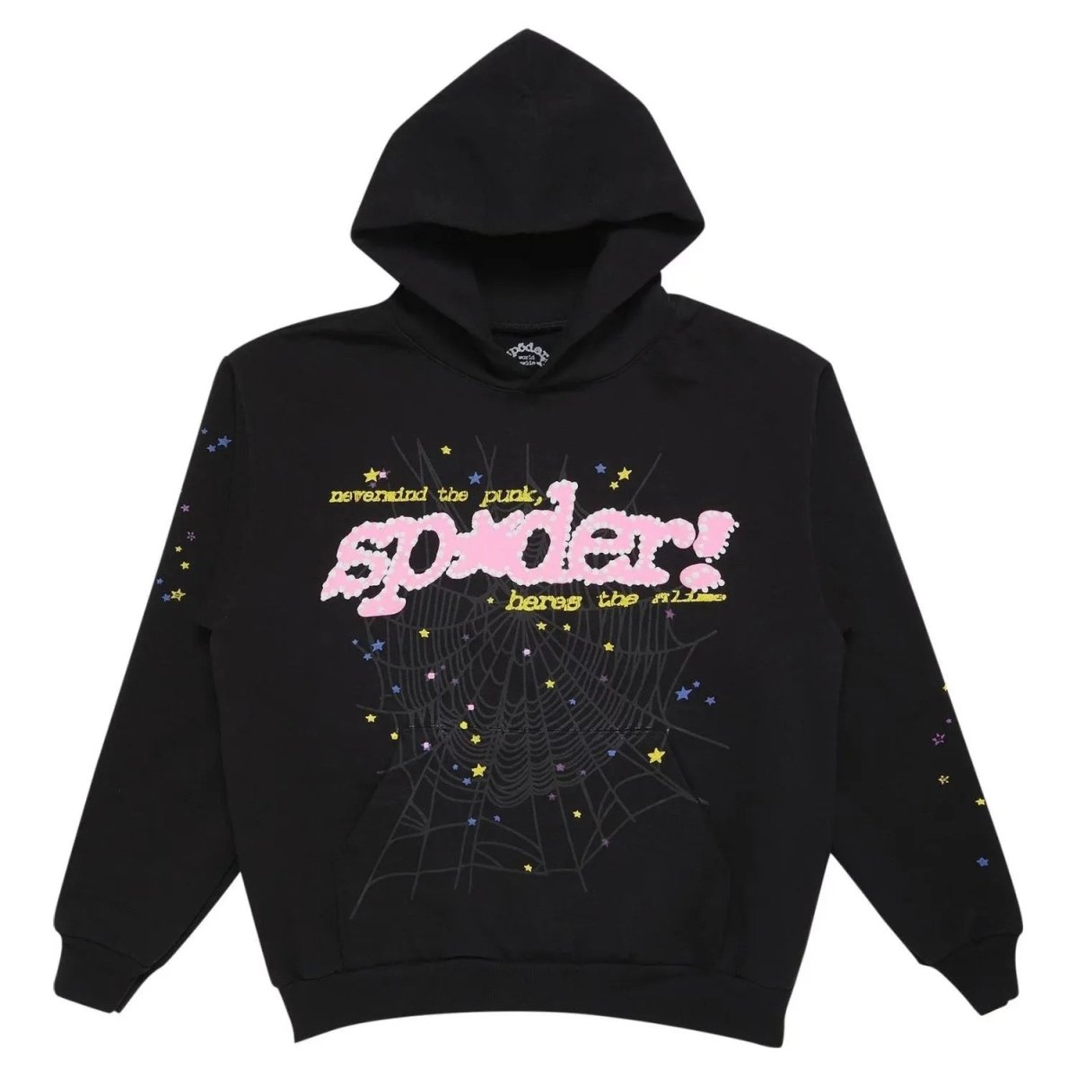 'Sp5der' Hoodie Black/Pink - Style Outlet