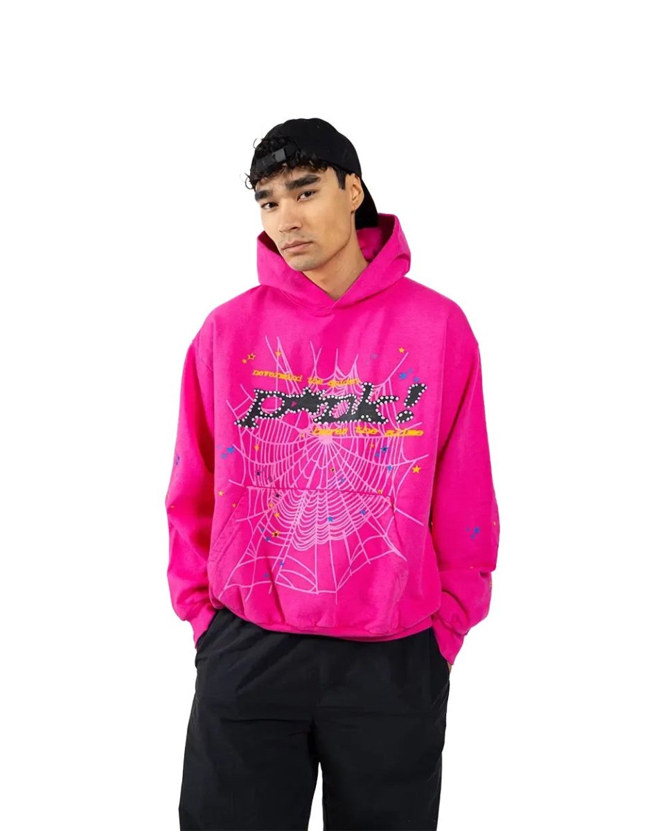 'Sp5der' Hoodie Pink - Style Outlet
